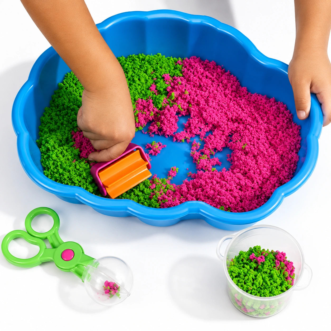 Pluffle play foam sensory station