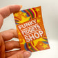 Funky textured sticker
