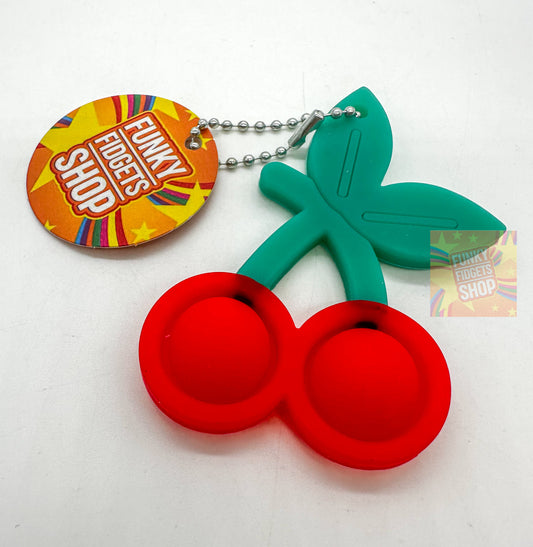 Funky cherries pop dimple keychain
