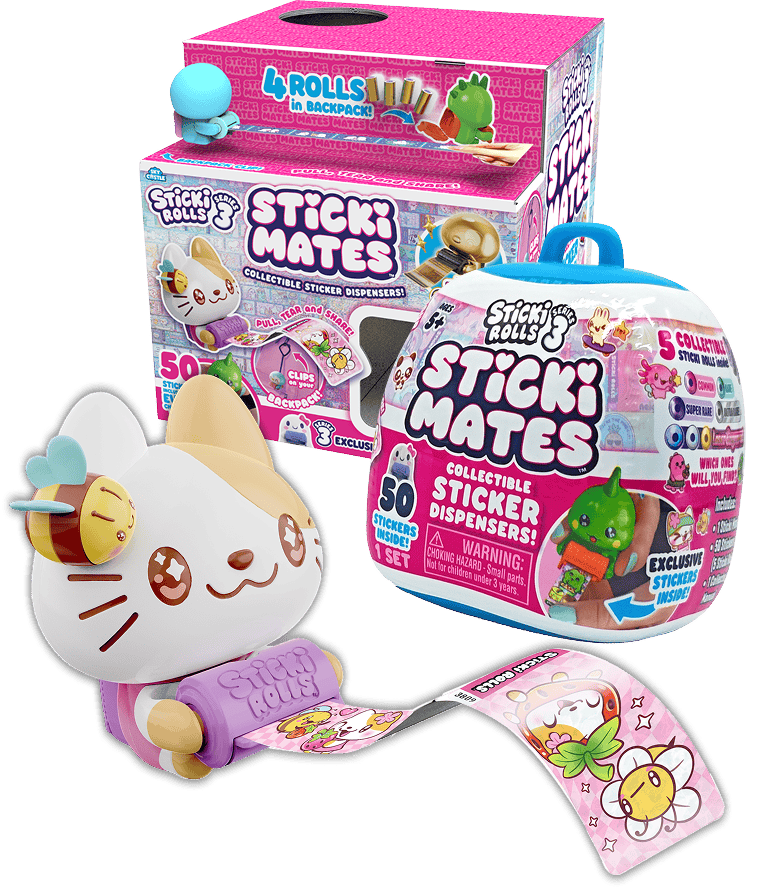 Sticki Rolls Sticki Mate Collectible Sticker Dispensers