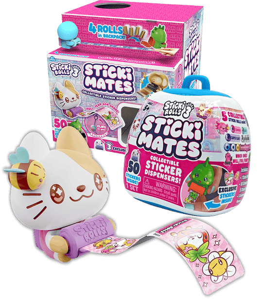 Sticki Rolls Sticki Mate Collectible Sticker Dispensers