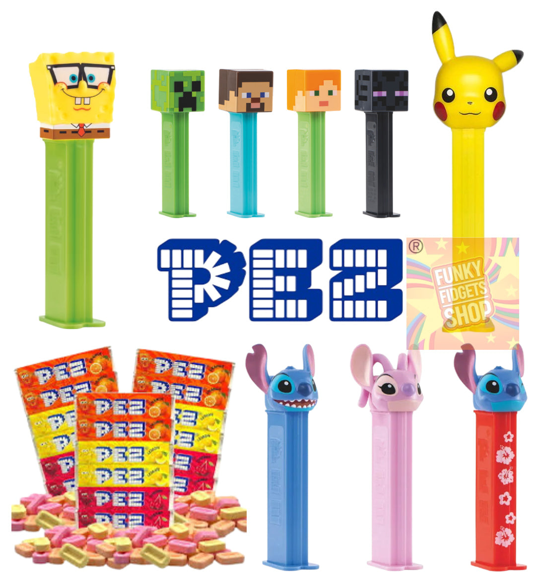 Pez sweet dispenser + 2 packets of Pez sweets