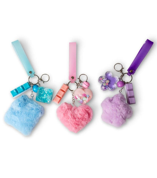 Fluffy Keyboard Fidget keychain Wristlet
