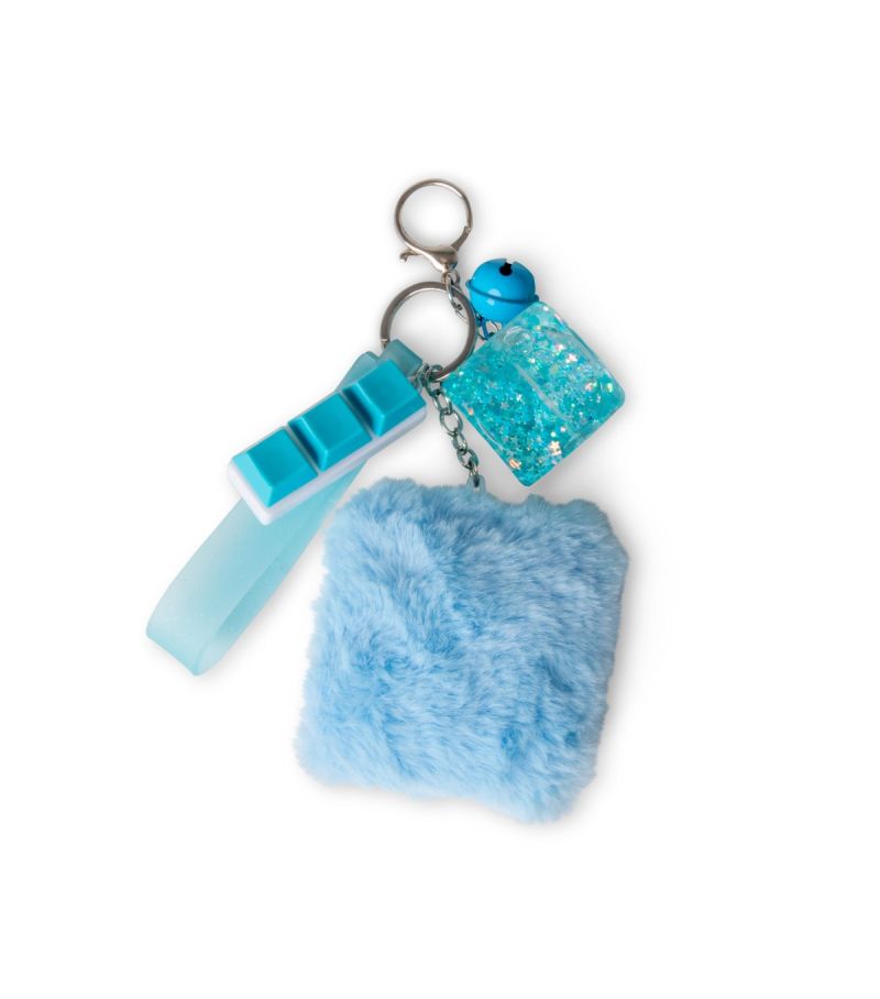 Fluffy Keyboard Fidget keychain Wristlet
