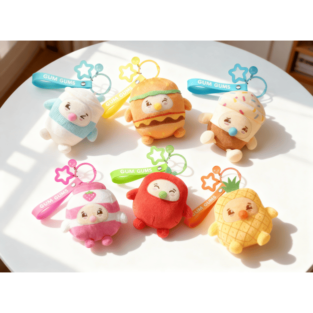 Gum Gum Bubble Blowing Plush Keychain