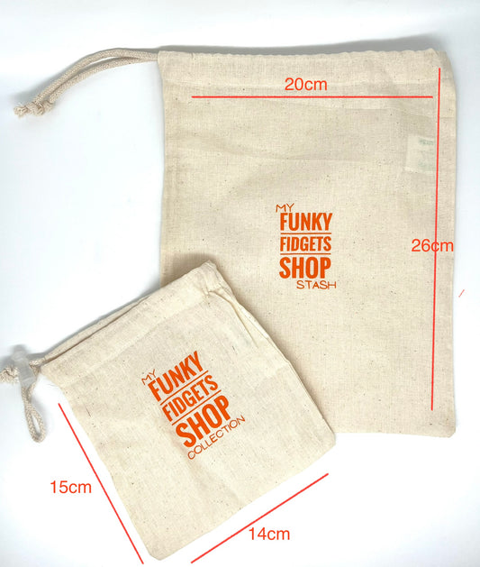2x Fabric gift bags